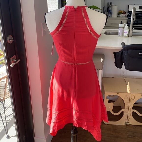 Aqua Women's Red Ladder‎ Inset Fit And Flare Dress - Picture 4 of 9